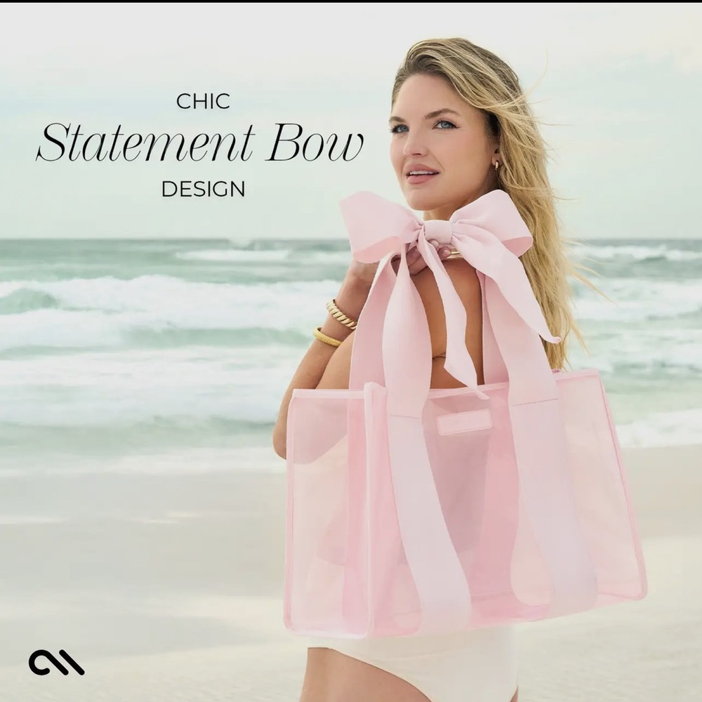 🏆 CASE•MATE 🎀 BOW Tote with Phone Pouch PINK - Picture 9 of 9